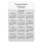 Magnet Flexible Calendrier moderne 2025 Nom de l'entreprise Info G (Vertical)