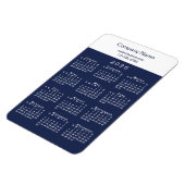 Magnet Flexible Calendrier moderne 2025 Nom de l'entreprise Info M (Côté Gauche)