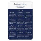 Magnet Flexible Calendrier moderne 2025 Nom de l'entreprise Info M (Vertical)