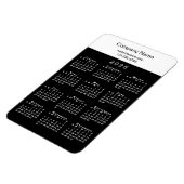 Magnet Flexible Calendrier moderne 2025 Nom de l'entreprise Info N (Côté Gauche)