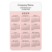Magnet Flexible Calendrier moderne 2025 Nom de l'entreprise Info R (Vertical)