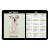 Magnet Flexible Calendrier Morkie Flexible 2026 (Horizontal)