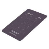 Magnet Flexible Calendrier mple chic 2024 Graphite violet personna (Côté Gauche)