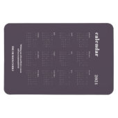 Magnet Flexible Calendrier mple chic 2024 Graphite violet personna (Horizontal)