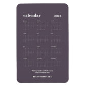 Magnet Flexible Calendrier mple chic 2024 Graphite violet personna (Vertical)
