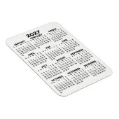 Magnet Flexible Calendrier - Noir et Blanc Minimal de Base (Côté Droit)