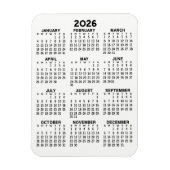 Magnet Flexible Calendrier - Noir et blanc minimum de base (Vertical)