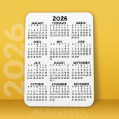 Magnet Flexible Calendrier - Noir et blanc minimum de base