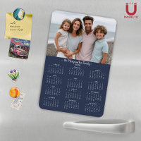 Calendrier photo de famille personnalisée bleu mar