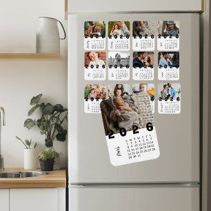 Magnet Flexible Calendrier photo de mars 2026 minimaliste moderne