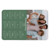 Magnet Flexible Calendrier photo de vacances 2026 Green Personnali (Horizontal)
