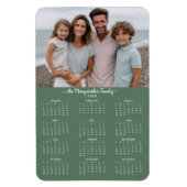Magnet Flexible Calendrier photo de vacances 2026 Green Personnali (Vertical)