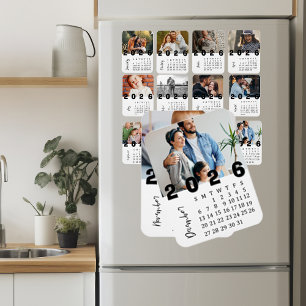 Magnet Flexible Calendrier Photo Minimaliste Moderne Décembre 2026