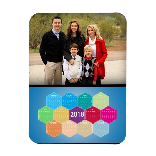Magnet Flexible Calendrier photo moderne 2018 (Vertical)