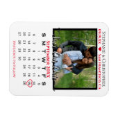 Magnet Flexible Calendrier photo rouge et blanc Enregistrer notre  (Horizontal)