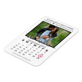 Magnet Flexible Calendrier photo simple Enregistrer notre Mariage  (Côté Gauche)