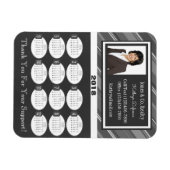 Magnet Flexible Calendrier professionnel Grey Business 2018 avec p (Horizontal)