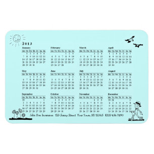 Magnet Flexible Calendrier Retro Businessman 2013