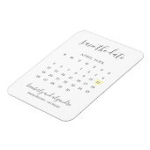 Magnet Flexible Calendrier simple Pastel Coeur Jaune Enregistrer l (Côté Gauche)