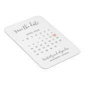Magnet Flexible Calendrier simple Pastel Peach Heart Enregistrer l (Côté Droit)