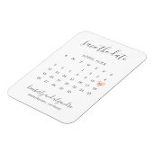 Magnet Flexible Calendrier simple Pastel Peach Heart Enregistrer l (Côté Gauche)