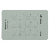 Magnet Flexible Calendrier vert Dusty 2024 personnalisé (Horizontal)