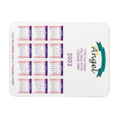 Magnet Flexible Calendrier violet de marque 2022 (Horizontal)