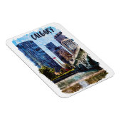 Magnet Flexible Calgary Alberta Cityscape Skyline (Côté Droit)