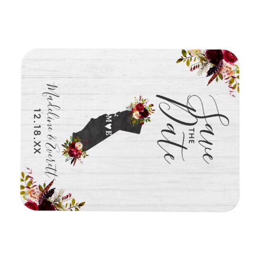 Magnet Flexible California State Destination Rustic Enregistrer la (Horizontal)