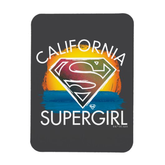 Magnet Flexible California Supergirl Sunset Graphic (Vertical)