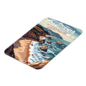 Magnet Flexible California Travel Art Vintage (Côté Gauche)