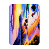 Magnet Flexible Californie Coastline Sunset Watercolor (Vertical)