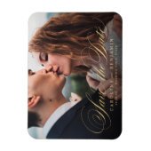 Magnet Flexible Calligraphie classique mariage photo enregistrer l (Vertical)