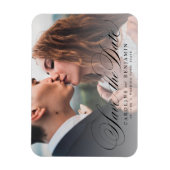 Magnet Flexible Calligraphie classique mariage photo enregistrer l (Vertical)