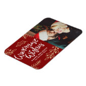 Magnet Flexible Calligraphie de voeux rouges les plus chauds Photo (Côté Gauche)