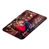 Magnet Flexible Calligraphie Élégante Moderne Photo Save The Date (Côté Gauche)