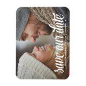 Magnet Flexible Calligraphie en gras | Photo Enregistrer la date (Vertical)