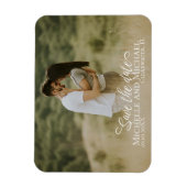 Magnet Flexible Calligraphie Enregistrer la date Mariage Photo Mod (Vertical)