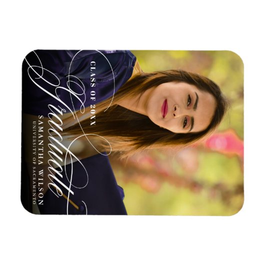Magnet Flexible Calligraphie Faire-part de diplôme (Horizontal)