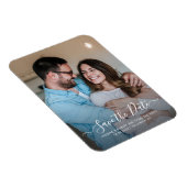 Magnet Flexible Calligraphie moderne Mariage Enregistrer la date (Côté Droit)