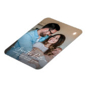 Magnet Flexible Calligraphie moderne Mariage Enregistrer la date (Côté Gauche)