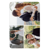 Magnet Flexible calligraphie moderne mariage photo collage merci (Vertical)