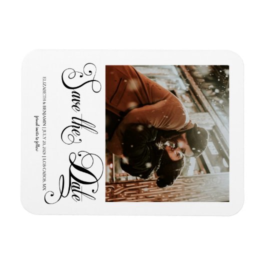 Magnet Flexible Calligraphie Moderne Script Photo Enregistrer La D (Horizontal)