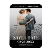 Magnet Flexible Calligraphie noir et blanc Enregistrer la photo de (Vertical)