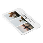 Magnet Flexible Calligraphie noire Enregistrer la date avec photo (Côté Droit)