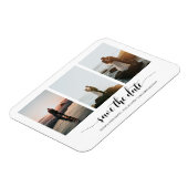 Magnet Flexible Calligraphie noire Enregistrer la date avec photo (Côté Gauche)