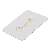 Magnet Flexible Calligraphie or couleur gris Personnalisé Edition  (Côté Gauche)