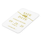 Magnet Flexible Calligraphie Or Non Photo Mariage Enregistrer La D (Côté Gauche)