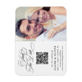 Magnet Flexible Calligraphie romantique QR Code Enregistrer la dat (Vertical)