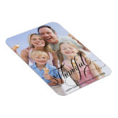 Magnet Flexible Calligraphie Script Grâces Thanksgiving Photo (Côté Droit)